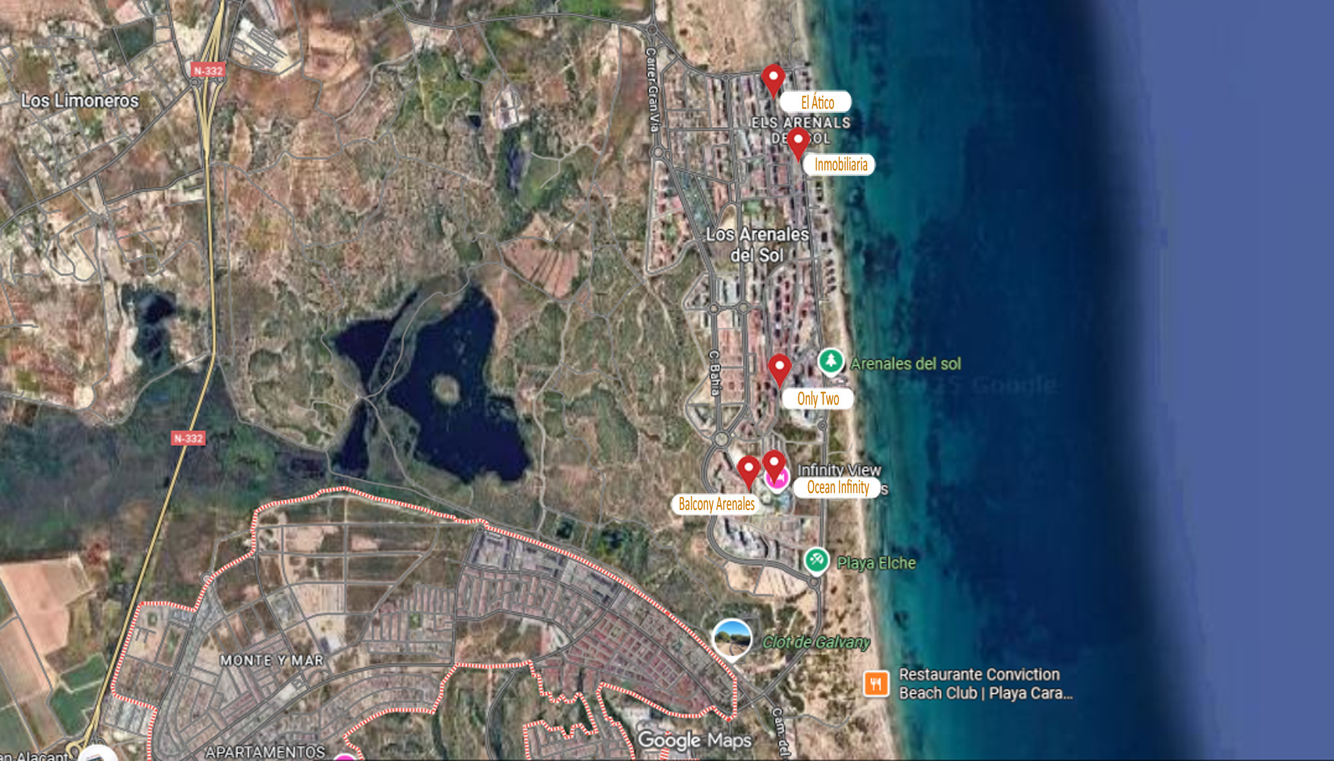 Mapa ubicación alquileres